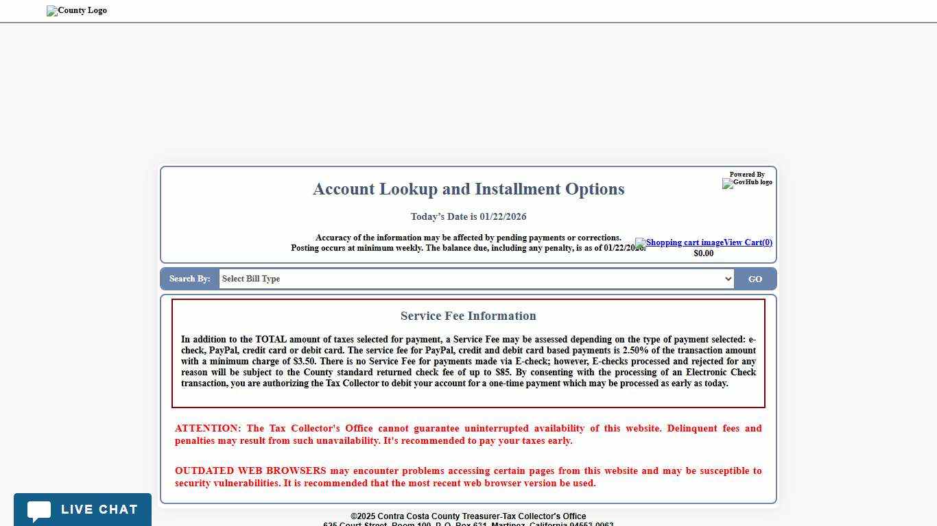 Tax Lookup Contra Costa County Treasurer and Tax Collector